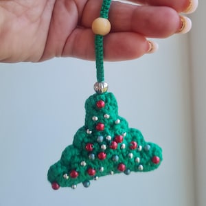 keychain  crochet CHRISTMAS TREE, New Year spruce, crochet spruce