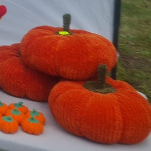 Handmade Plush Pumpkin Pillow – Fall Halloween Decor image 8
