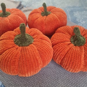 Handmade Plush Pumpkin Pillow – Fall Halloween Decor image 10