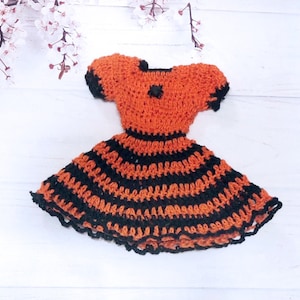 Halloween Barbie Doll Outfit.  Crochet Pattern. It is not a physical dress. It is a digital file.+BONUS-pumpkin Pattern