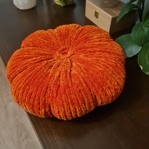 pumpkin cushion view close