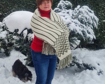 Knitted scarf, double-sided scarf, warm scarf, winter scarf