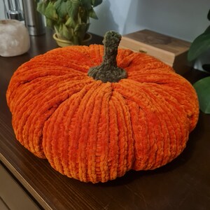 pumpkin cushion view close