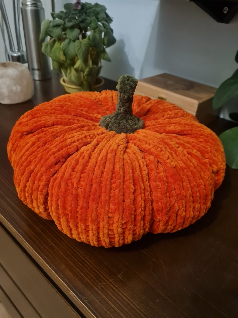 pumpkin cushion view close