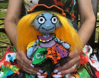 Sally Doll Crochet Pattern, Halloween PDF