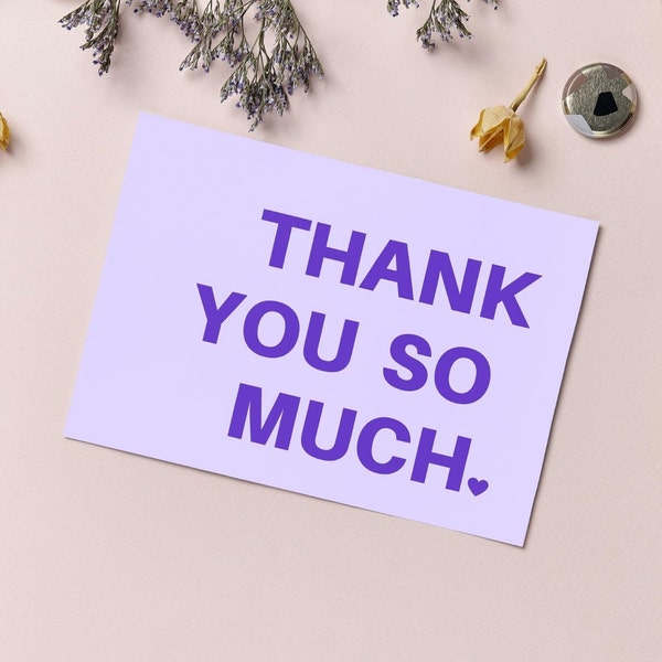 Thank you card editable template / Printable / instant download / Canva / PDF /  thank you business card / gutschein /