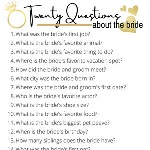 Bridal Shower Games
