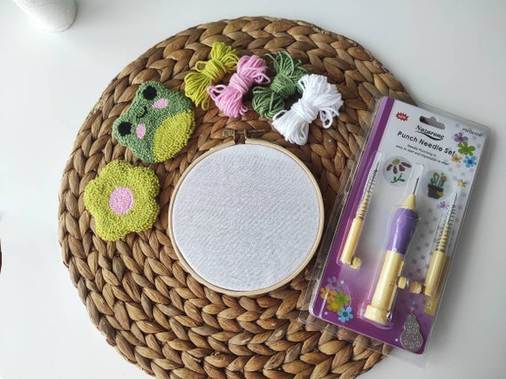 Punch Needle Coaster Kit for Beginners, Including Practice Materials, Make  Your Own Coaster 