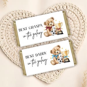 Personalized Chocolate Wrapper | Father’s Day Gift for Daddy, Grandad, Step-Dad | Football Gift For Dad, Dad Birthday Chocolate Wrapper