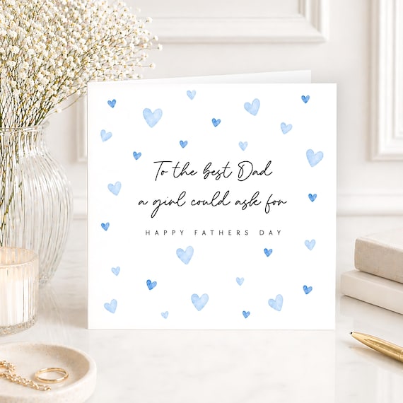 Father's Day Card from Daughter, Best Dad Greeting Card, Minimalist Card for Dad, Sentimental Father’s Day Gift, Simple Dad Birthday Card