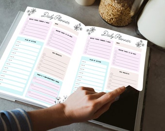 Daily Planner, iPad Planner, Hourly Planner, PDF Planner, Daily Agenda, Productivity Planner, Student Planner, Printable Day Planner