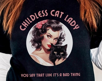 CHILDLESS Cat Lady Shirt FDT Anti MAGA Tee Fight the Patriarchy Feminist T-Shirt Woman Voter Funny Cat Lover Gift Girl Power Ladies TShirt