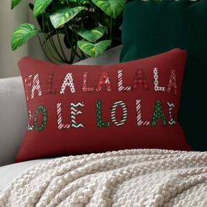 Falalalala Pillow Etsy