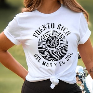 PUERTO RICO TATTOO Shirt Gift for Boricua Del Mar Y El Sol Puerto Rican TShirt Cool Best Friend Present Camiseta Orgullo Boricua Ink Art Tee