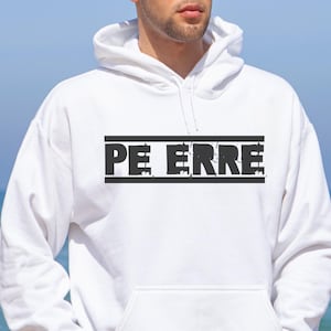 PE ERRE HOODIE Gift for Puerto Rican Pride Hooded Sweatshirt Boricua Punk Retro Street Art Style Regalo Puertorriqueño Sudadera Puerto Rico