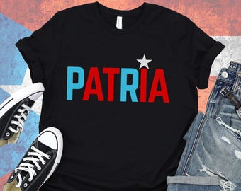 PATRIA BORICUA SHIRT Gift for Puerto Rican Flag Tee Orgullo Boricua Pride Present Regalo Puertorriqueño Bandera Puerto Rico Souvenir T-Shirt