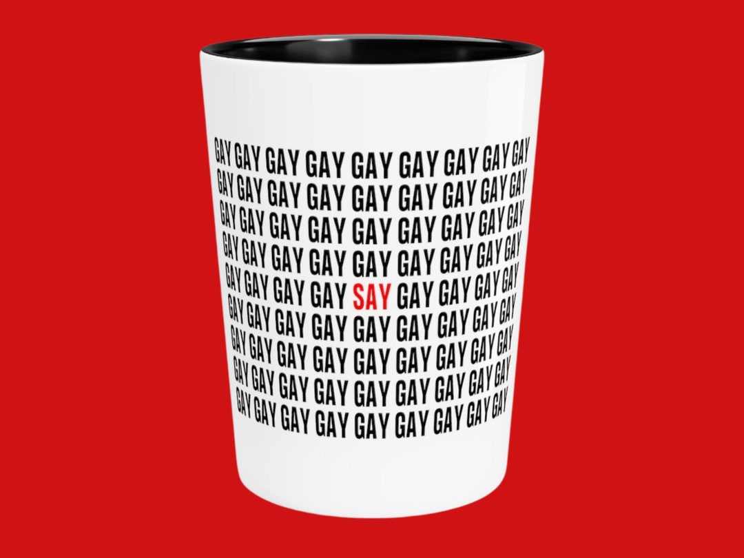 Say Gay Shot Glass for Gay Lesbian Ceramic Say Gay Shot Glass Etsy