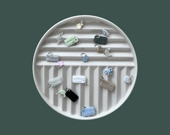 3D Printed Pet Tag Charm, Colorful Keychain Add-On