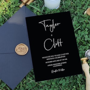 Acrylic Wedding Invitation, Acrylic Wedding Invitations, Elegant Invitation, Minimalist Wedding Invitation,Wedding card, Elegant Invitation