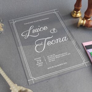 Acrylic Wedding Invitation, Acrylic Wedding Invitations, Elegant Invitation,  Wedding Invitation, Wedding card, Elegant Invitation