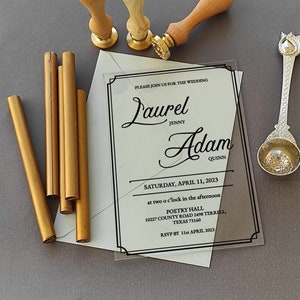 Acrylic Wedding Invitation, Acrylic Wedding Invitations, Elegant Invitation, Minimalist Wedding Invitation,Wedding, Elegant Invitation