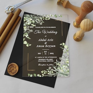 Acryl Hochzeitseinladung, Acryl Hochzeitseinladungen, Elegante Einladung, Hochzeitseinladung, Hochzeitskarte, Elegante Einladung,