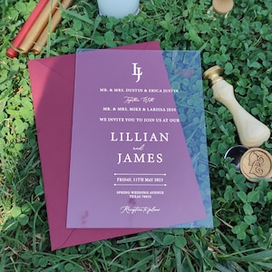 Acrylic Wedding Invitation, Acrylic Wedding Invitations, Elegant Invitation,  Wedding Invitation, Wedding card, Elegant Invitation,