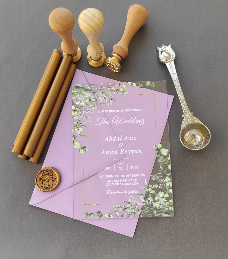 Acrylic Wedding Invitation Acrylic Wedding Invitations Etsy