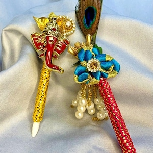 Handmade Kumkum Tilak Stick Applicator: Hindu Ceremony Bindi Stamp