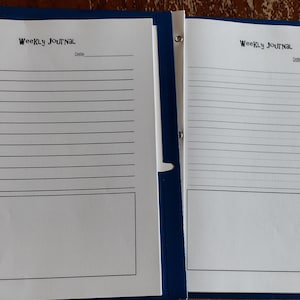 Weekly Journal Pages for Elementary - Middle School