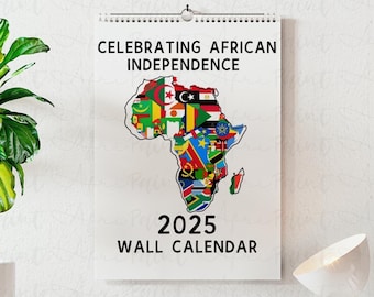 Afrikaner 2025 Wandkalender, Schwarze Geschichtskalender, Lernwandkalender, 2025 Kalender, Afrocentric Wohn Dekor, Geschenk, Afrikanisches Dekor