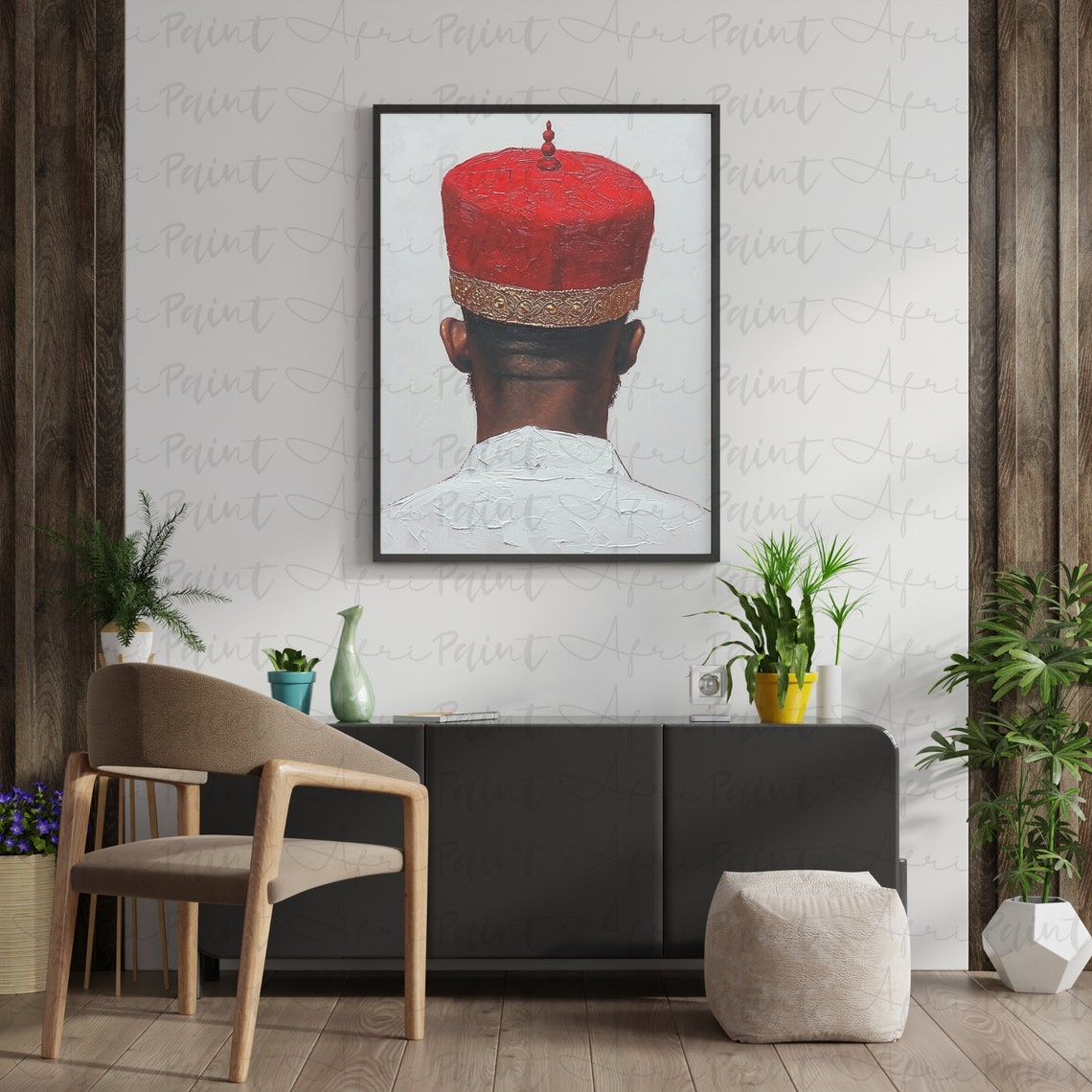 The Red Cap Chief Digital Printable Wall Art Igbo Art Nigerian Wall Art