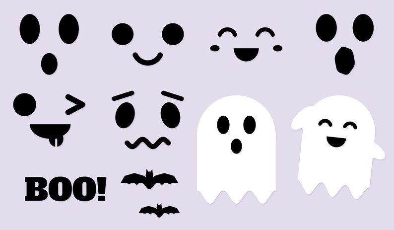 Ghost Luminary Svg, Halloween Ghost Face Mason Jar Decal, Paper Bag Luminary Cut File, Ghost Face Svg Bundle, Cricut Silhouette Dxf Png image 2