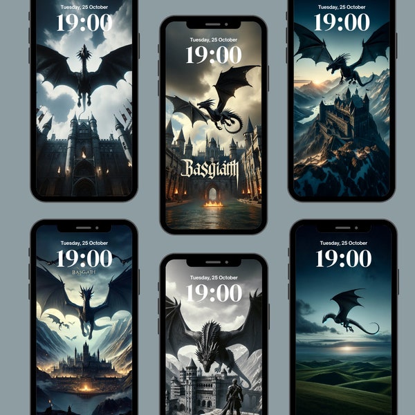 Phone Wallpaper Bundle | Fourth Wing Inspired | Fantasy  | iPhone | Android