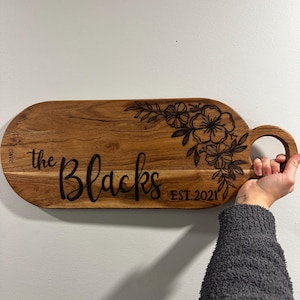Wood Burn Charcuterie Board