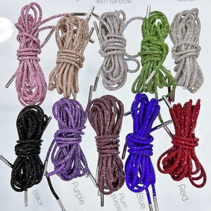 1Pair Rhinestone Rope Shoe Laces, Shiny Strings, Sparkle Laces - 5 Colors -  Yahoo Shopping