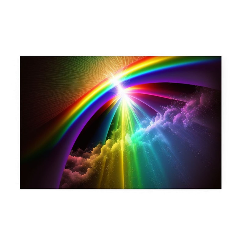 Rainbow Poster for Home Decorcolorful Wall Art Printvibrant Rainbow
