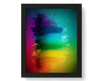 Oceanic Rainbow Poster Wall Art - Colorful Seascape Print - Coastal Home Decor"