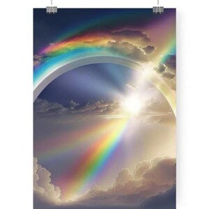 Abstract Cloud Rain Decor Wall Art - Contemporary Sky Raindrops Painting - Home Office Decor&quot;