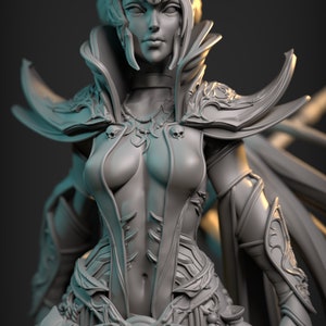 Dark Elf Miniature: 77mm Scale, Unpainted Model