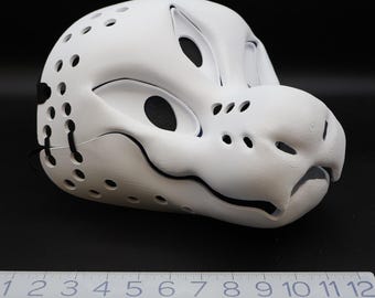 Demon Dragon 3D-geprinte basisset voor hoofd van fursuit