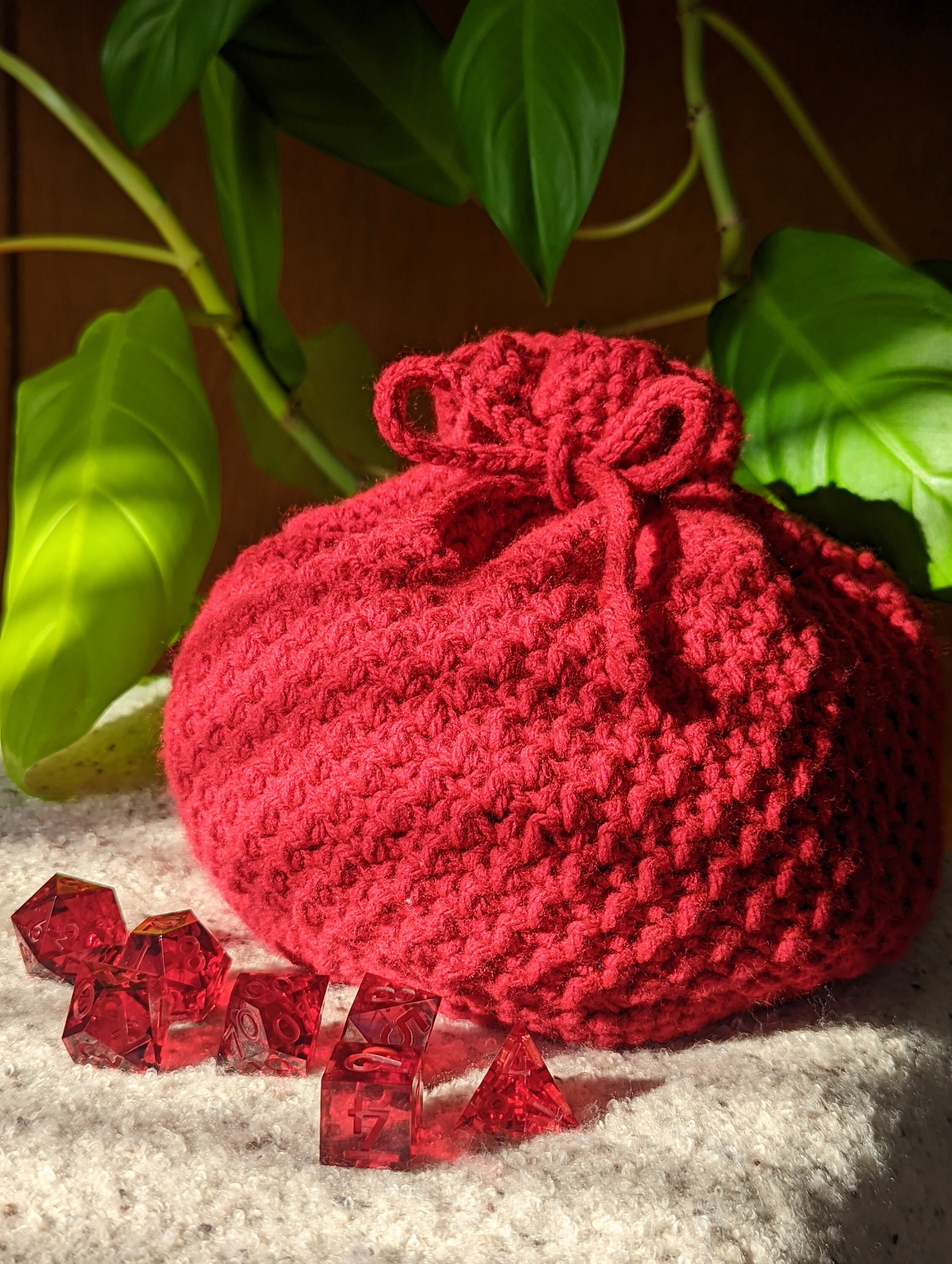 28 Dice Bag Crochet Patterns: Unique Drawstring Pouches for Gamers and Fantasy Fans 27 Bella's Big Berry Bag Pattern Only Crochet Drawstring