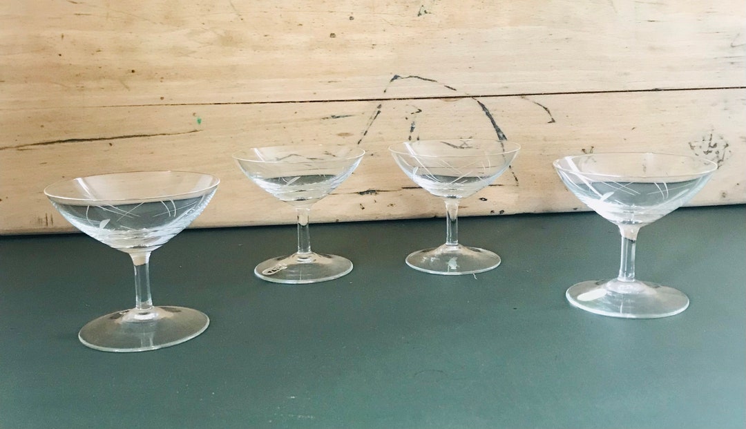 Set of 4 Vintage Zwiesel Glas Crystal Cut Shot Glasses Etsy