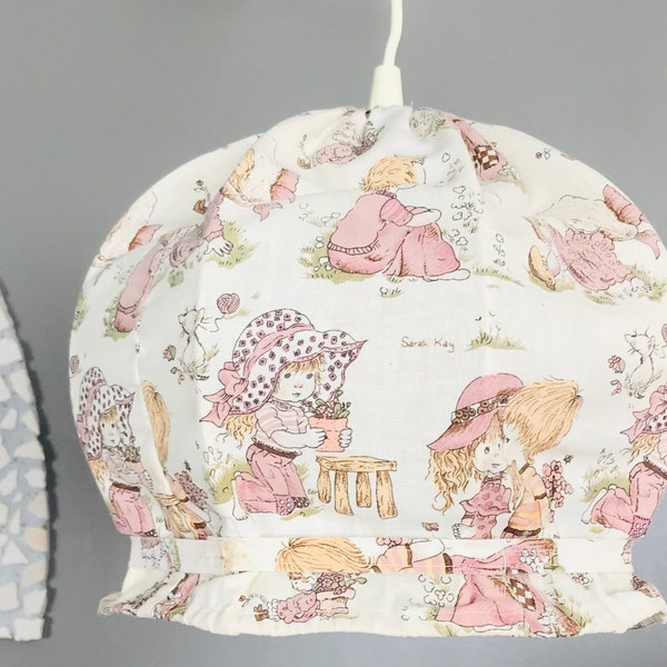 Lampe Sarah Kay en tissus imprimé vintage