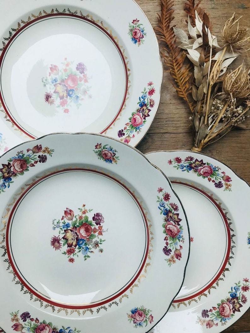 Set of 6 soup plates from the Faiencerie de Sarreguemines Model Fanchette image 4