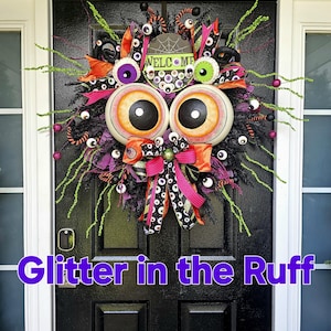 Halloween Wreath, Halloween Decor, Eyeball Halloween, Spooky Wreath, Halloween Door Wreath, Halloween Welcome Wreath, Deluxe Halloween