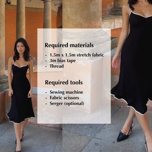 Patron de couture PDF numérique tutoriel vidéo pour la robe de graduation par Mai Ardor taille UK 4-10 image 2