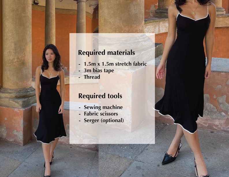 Digital PDF sewing pattern video tutorial for Graduation dress by Mai Ardour size UK 4-10 image 2