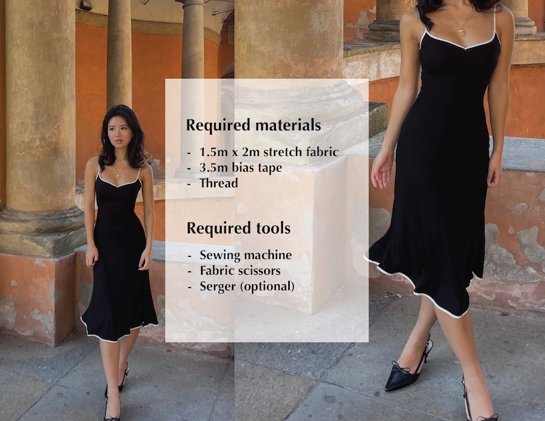 Patron de couture PDF numérique tutoriel vidéo pour la robe de graduation par Mai Ardor taille UK 12-20 image 2