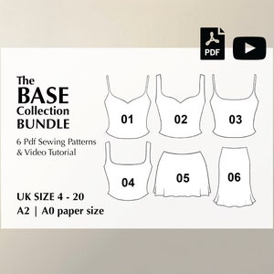A2/A0 BUNDLE: 6 digital PDF sewing patterns + video tutorial for BASE collection by Mai Ardour